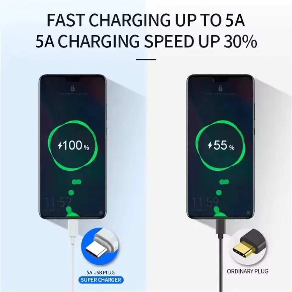 100W USB-C Fast Charging Cable 1M–10M | High-Speed Data Transfer USB-C Charging Cable Richie's