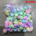 100Pcs Empty Toy Vending Capsules 28–38mm Half Clear Half Color Toy Vending Capsules Richie's B-Random Color