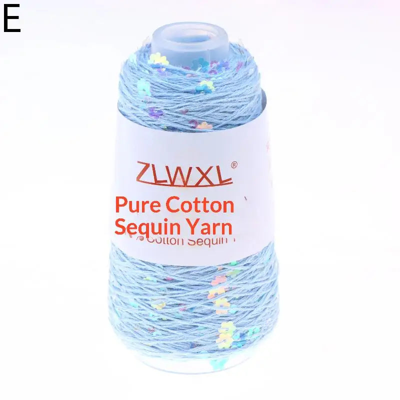 Sequin Cotton Yarn 50g Ball – Glitter Knitting & Crochet Thread Sequin Craft Yarn Richie's E