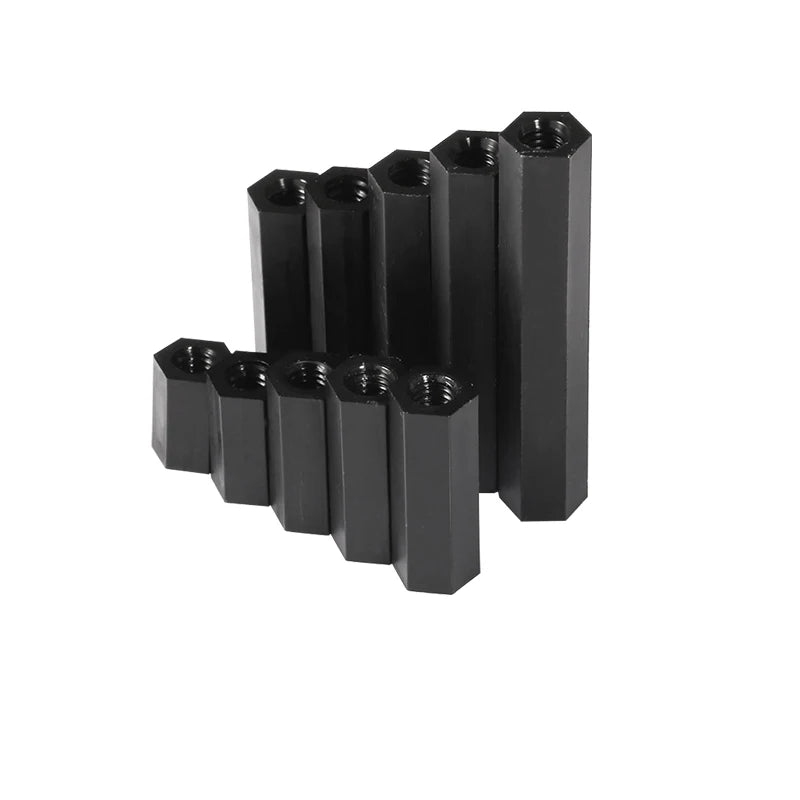 Nylon Standoff Spacers M2–M5 Female-to-Female PCB Screw Columns Nylon Standoff Spacers Richie's Black M3 50pcs 18mm