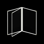 Foldable A4 PVC Menu Cover – Waterproof Double Panel Holder Menu Cover Holder Richie's White 3 Flip Pages