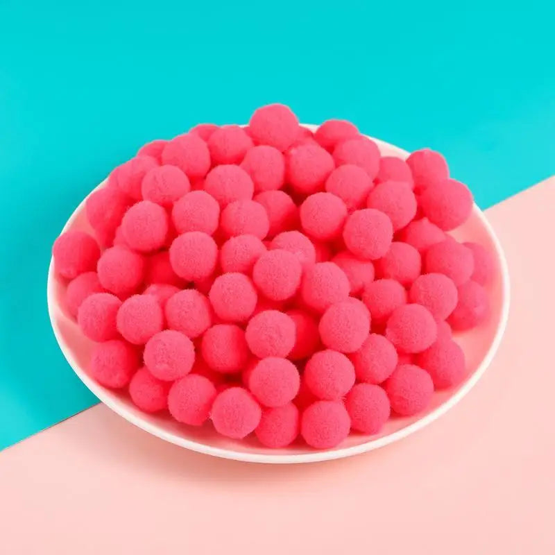 50Pcs Multicolored Polyester Pom Pom Balls – DIY Craft Supplies DIY Craft Pom Poms Richie's A23