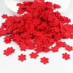 100pcs 2CM Felt Five-Petal Flower Stickers – DIY Hair Accessories Craft Flower Stickers Richie's Red