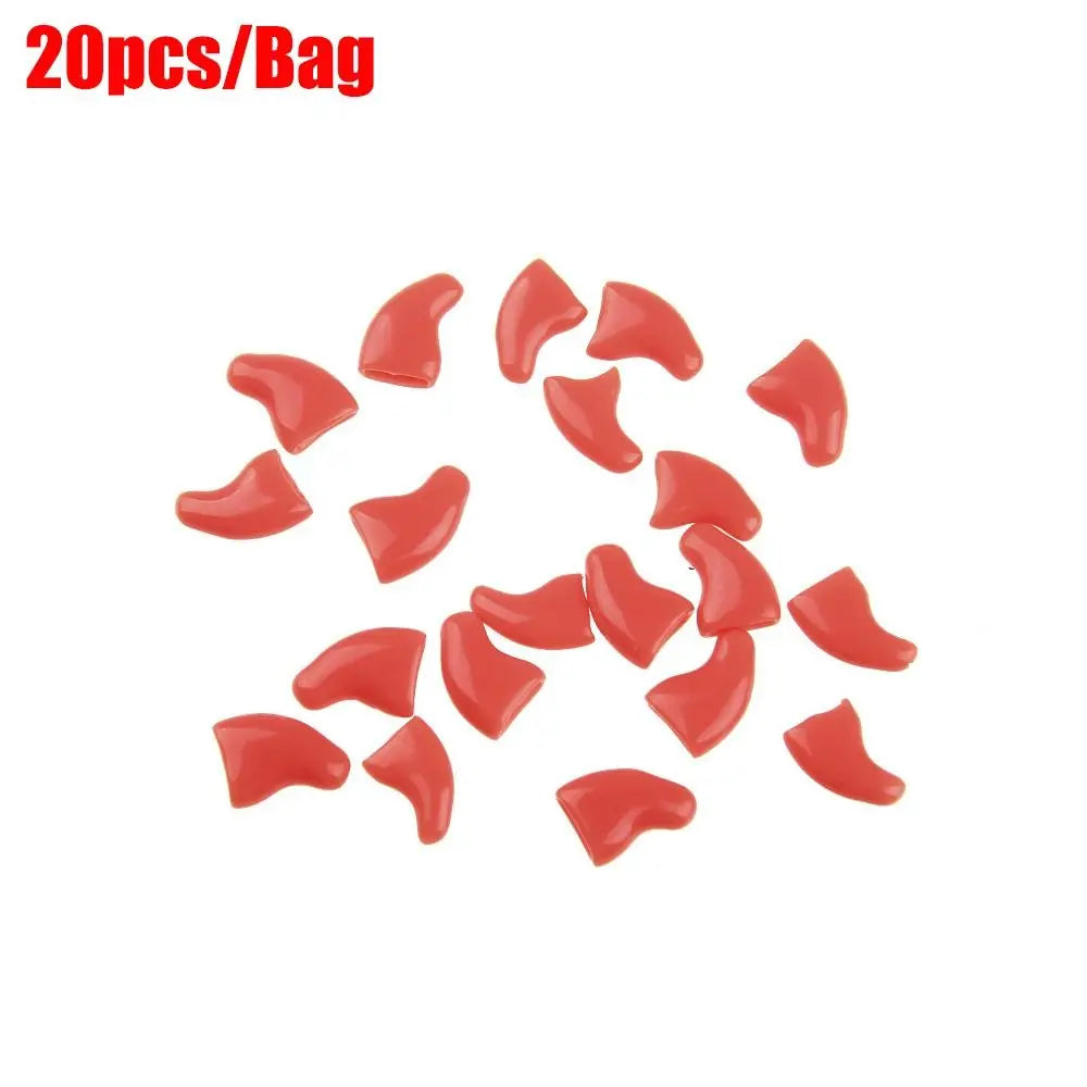 Silicone Cat Nail Caps – Soft Colorful Claw Covers 20 Pack Cat Nail Caps Richie's orange