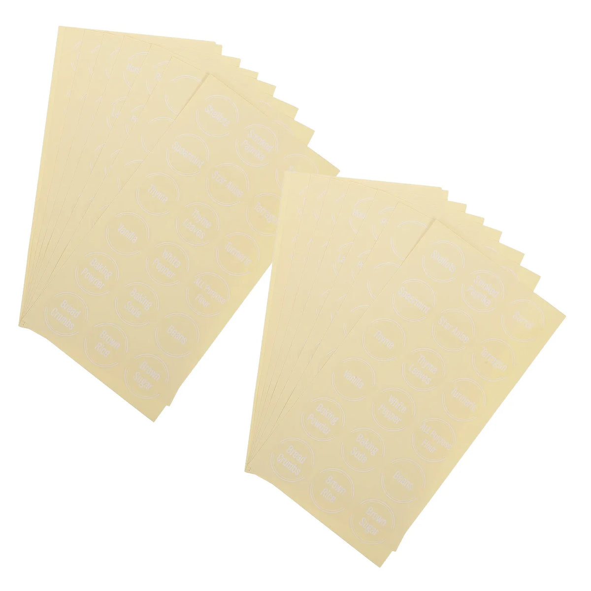 Waterproof Round Spice Labels – 2 Sets Preprinted & Blank PVC Spice Jar Labels Richie's