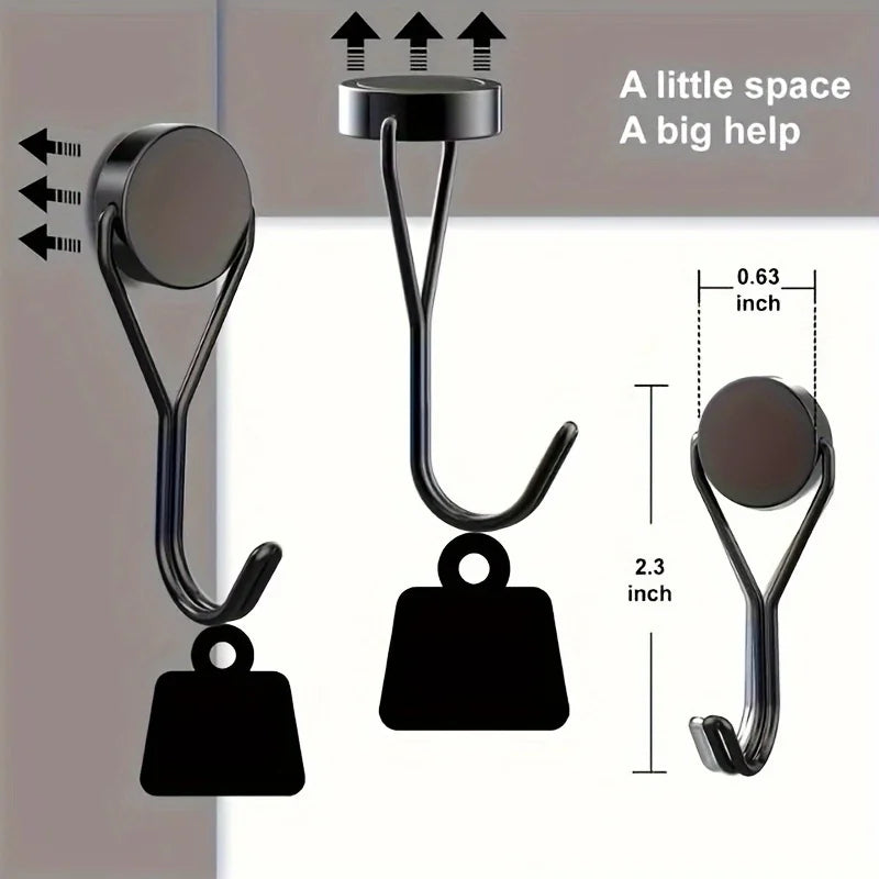 7-Pack Heavy Duty Magnetic Swivel Hooks – Fridge, Cruise & Grill Magnetic Swivel Hooks Richie's