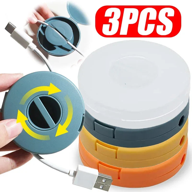 Portable Retractable Cable Winder & Wire Organizer Box Cable Organizer Richie's