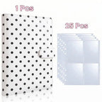 A5 Kpop Photocard Binder Album – 25 Pages, 4-Grid Pockets Photocard Binder Album Richie's White