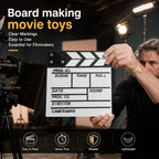 Wooden Movie Clapperboard 20x20cm – Film Slate & Prop Movie Clapperboard Richie's