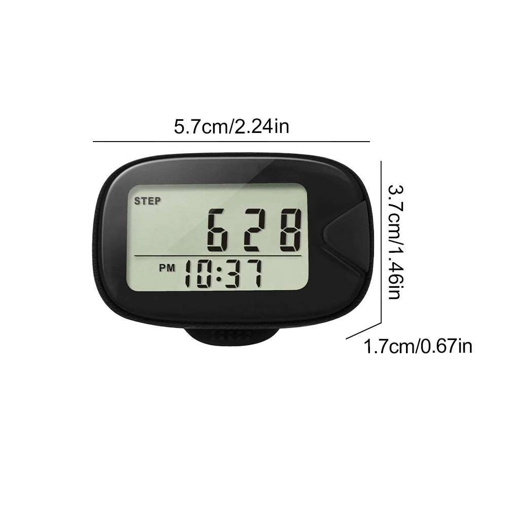 Clip-On Walking Pedometer LCD Step Counter | Outdoor Sports Clip-On Pedometer Richie's