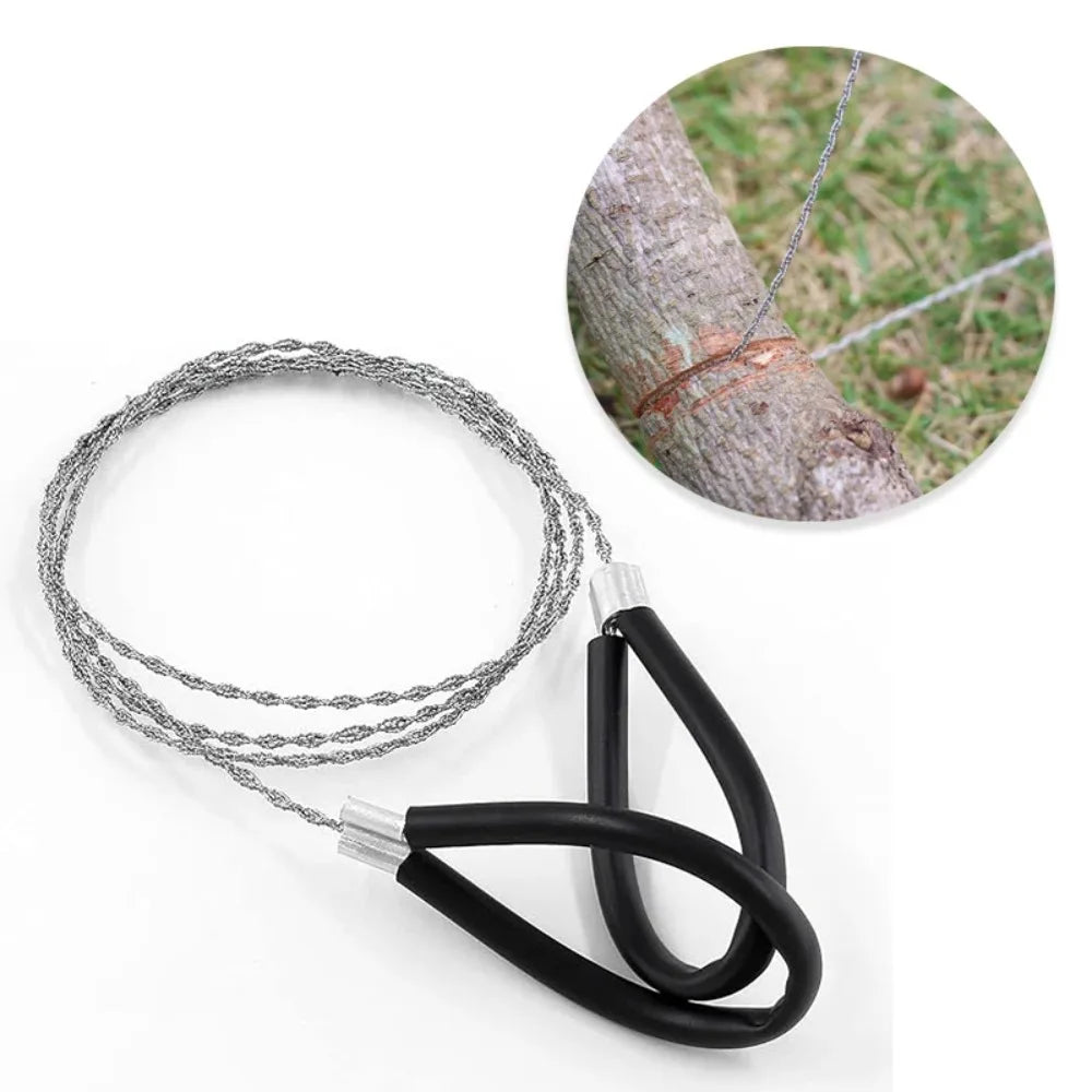 TOTNEND Survival Wire Saw – Portable Stainless Steel Pocket Saw Survival Wire Saw Richie's 1pcs black