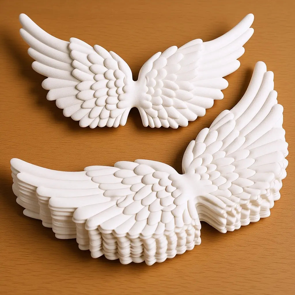 12Pcs White Mini Angel Wing Fabric Patches for DIY Crafts Fabric Craft Patches Richie's