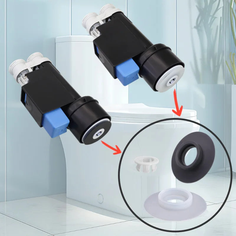 Silicone Toilet Flush Valve Washer Seal with Clip Kit Flush Valve Seal Kit Richie's