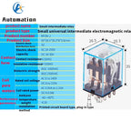 MY3NJ 11-Pin Micro Electromagnetic Relay DC12V 24V AC220V Electromagnetic Relay Richie's