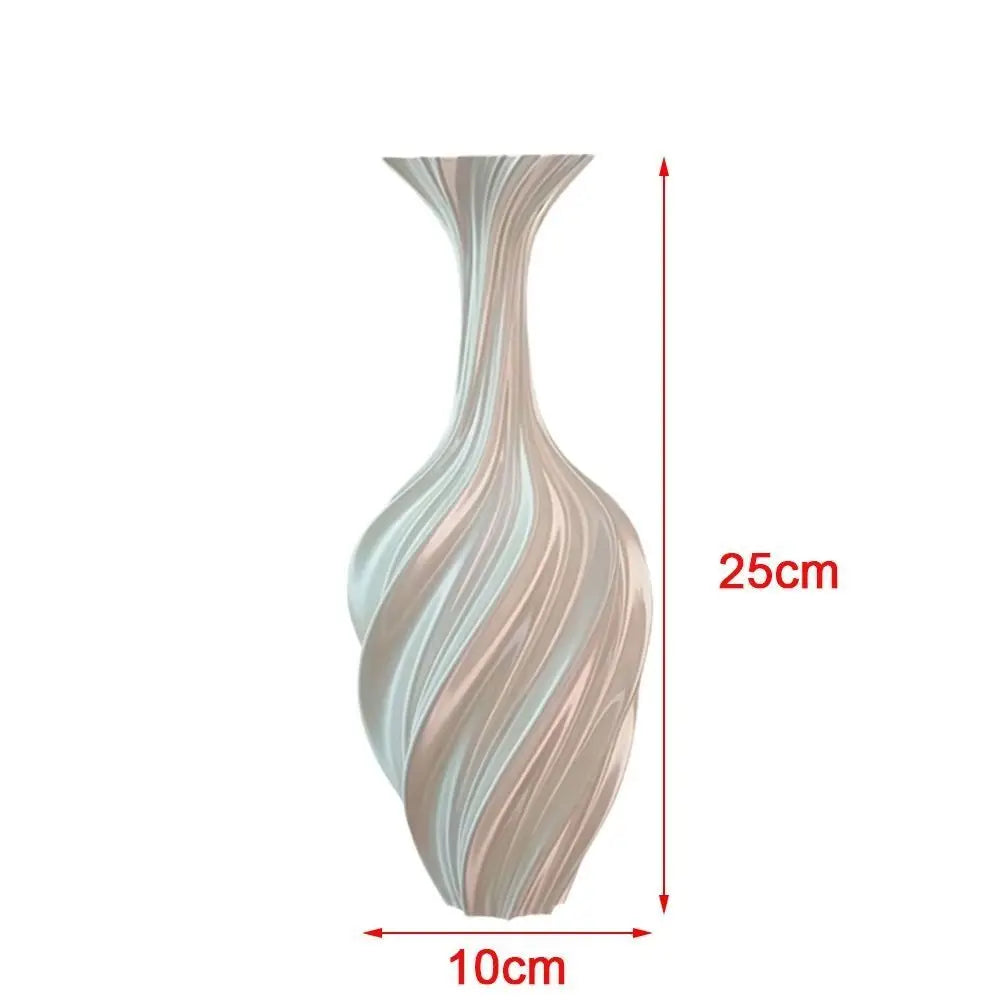 3D Printed Swirl Flower Vase | Minimalist Plastic Decor Decorative Vase Richie's