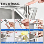 Kitchen Sink Soap Dispenser with Extension Tube Press Pump Soap Dispenser Richie's