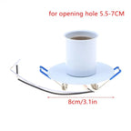 E27 Ceramic Lamp Holder Heat-Resistant Metal Spring Bracket Lamp Socket Holder Richie's WT1 No plug