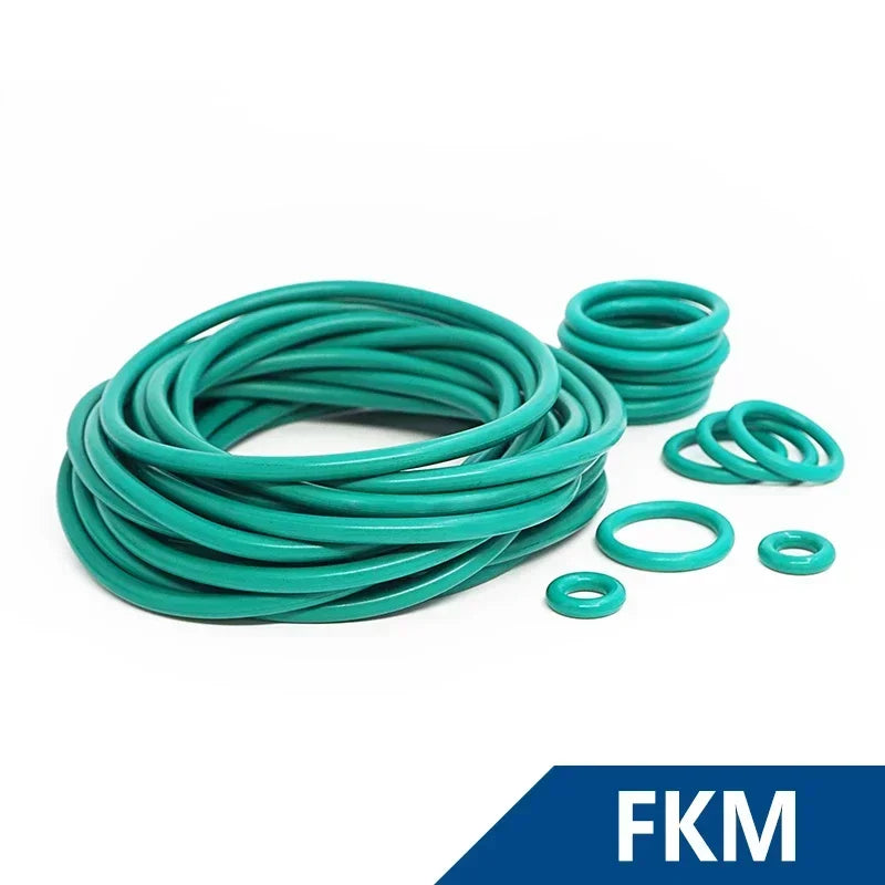 Green FKM Rubber O-Rings CS2mm – Heat & Chemical Resistant Seals Rubber O-Ring Seals Richie's