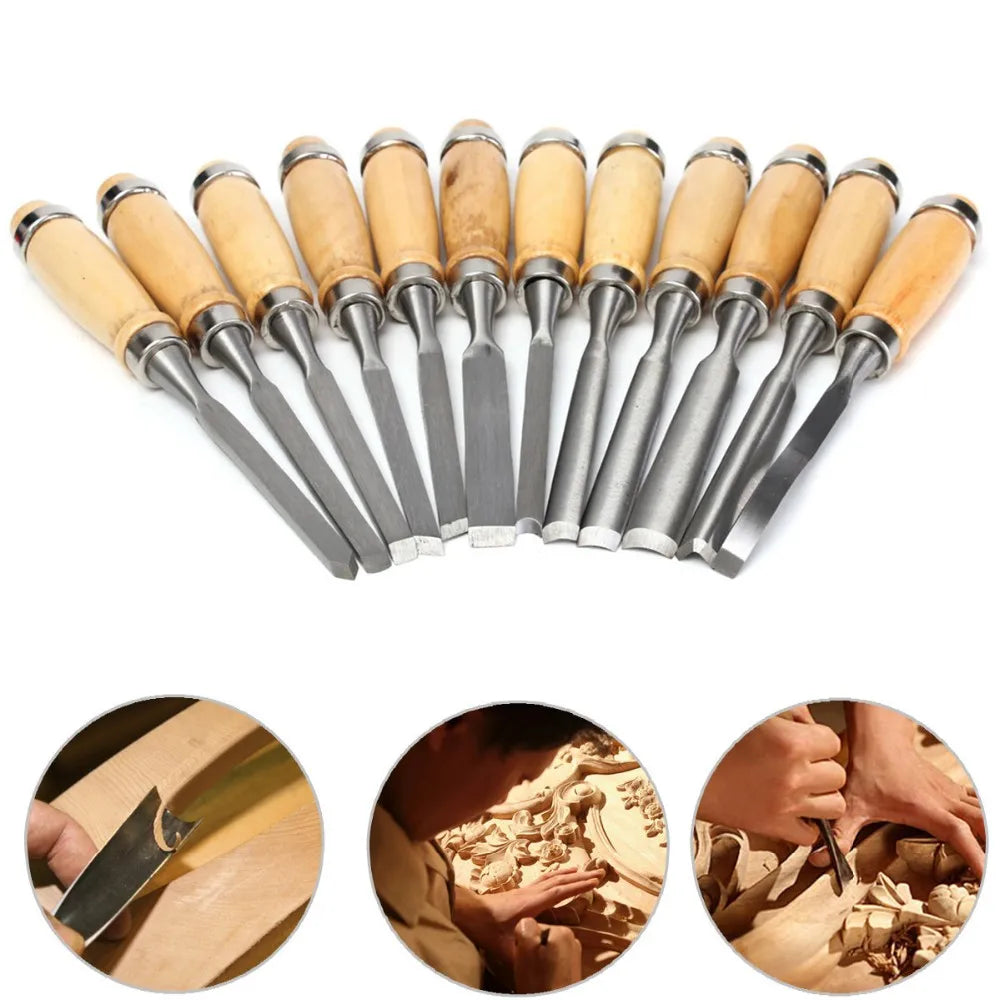 12-Piece Wood Carving Chisel Set – Professional Woodworking Gouges Wood Carving Chisel Set Richie's