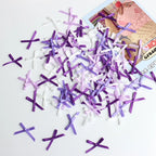 100pcs Mini Ribbon Bows 2x3cm DIY Gift Wrapping Craft Decoration Craft Ribbon Bows Richie's Mixed Color 8 L