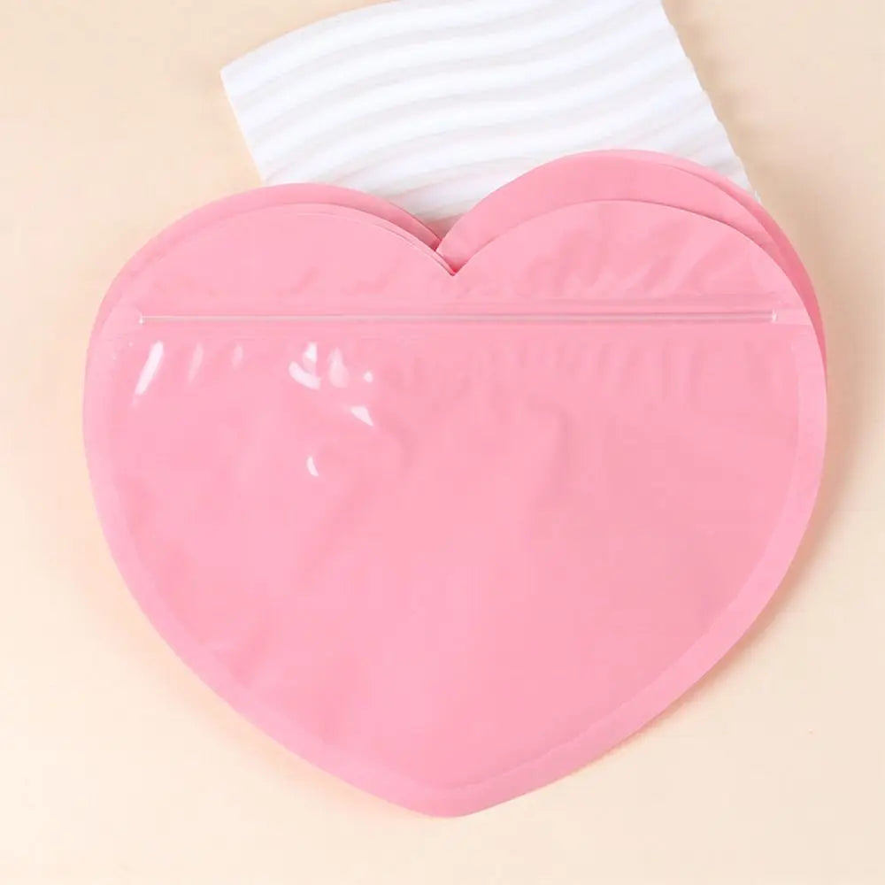 20PCS Heart Shaped Self-Sealing Gift Bags – Jewelry & Candy Gift Packaging Bags Richie's pink-18x20cm 1pc