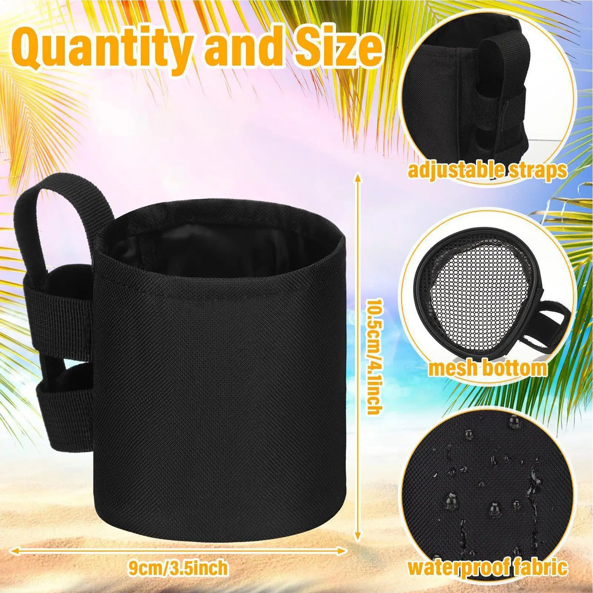 Beach Chair Cup Holder – 600D Oxford Cloth Outdoor Organizer Chair Cup Holder Richie's