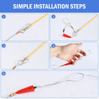 21-Pc Fiberglass Fish Tape Kit – 43cm Wire Cable Routing Rods Wire Fishing Tool Richie's