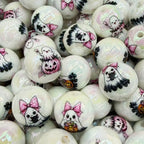 40pcs Iridescent Ghost Acrylic Beads 16mm Halloween DIY Craft Craft Beads Richie's Random Mix-40pcs