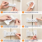 Adhesive Keyless Refrigerator Lock – Baby Proof Fridge & Cabinet Child Safety Lock Richie's