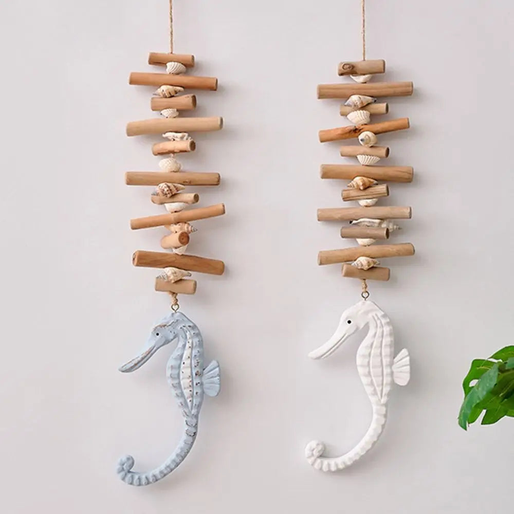 Mediterranean Fish Wood & Shell Wall Hanging Decoration Wall Hanging Decor Richie's
