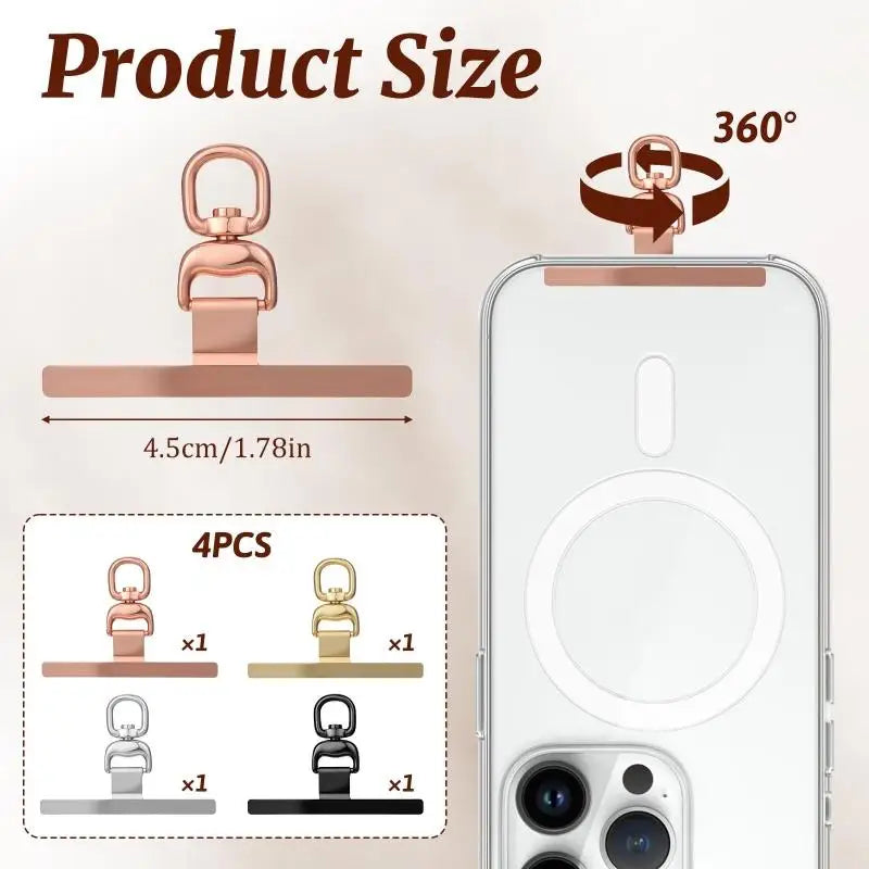 Universal Stainless Steel Phone Tether Tab & Lanyard Cord Attachment Phone Lanyard Tab Richie's