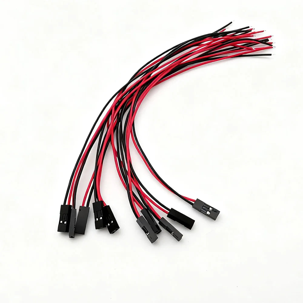10Pcs 2.54mm 2-Pin Female Jumper Wires 26AWG Arduino DIY Jumper Wire Connectors Richie's 20CM