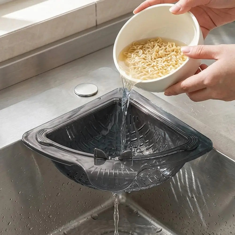 Magnetic Triangular Sink Strainer Basket | Corner Drain Rack Sink Strainer Basket Richie's