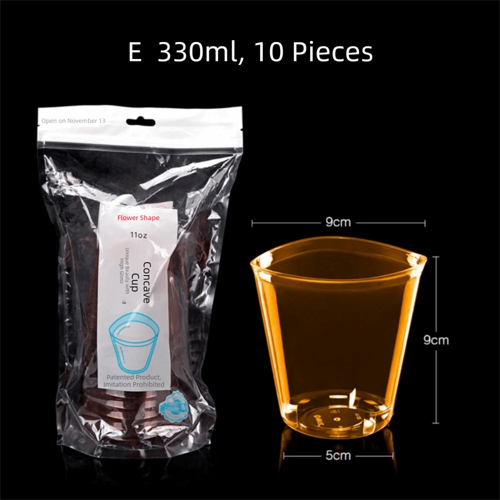 Clear Plastic Disposable Cups | Transparent Mousse Cups 10/20pk Disposable Cups Richie's E 330ml 10pcs