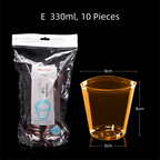 Clear Plastic Disposable Cups | Transparent Mousse Cups 10/20pk Disposable Cups Richie's E 330ml 10pcs