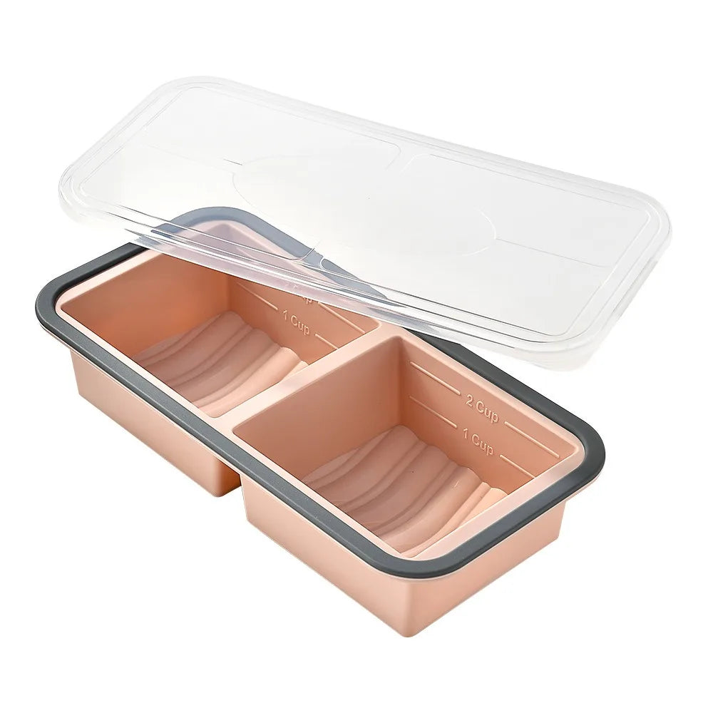 2/3/4 Grid Compartment Lunch Box – Microwave Safe Food Container Compartment Lunch Box Richie's 2grid-pink