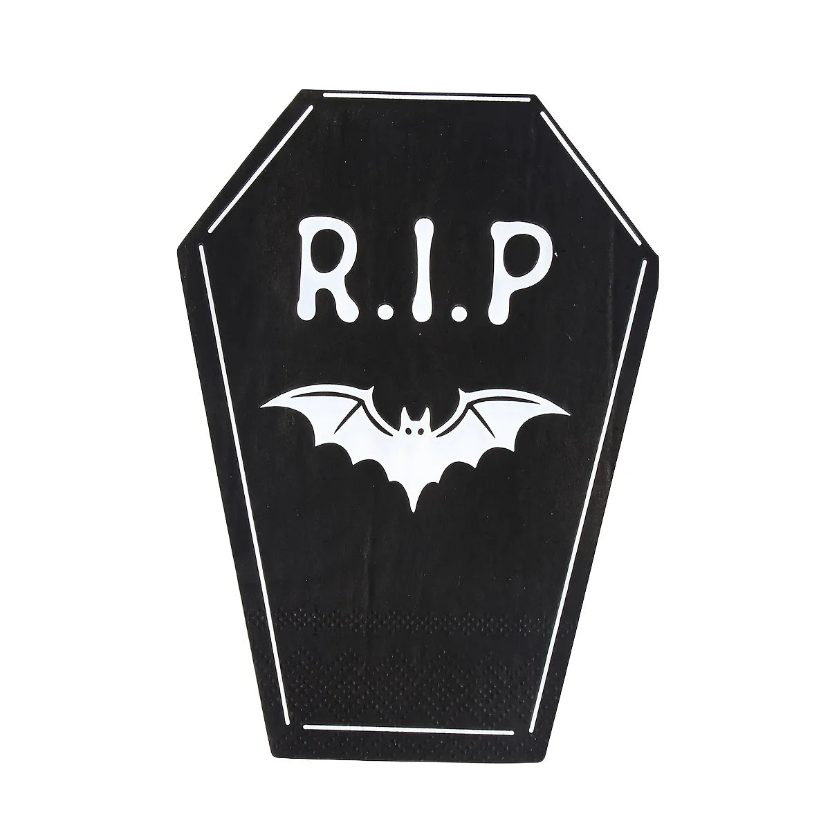 Halloween Coffin Shaped Paper Napkins R.I.P. Bat Design 20/40pcs Halloween Party Napkins Richie's