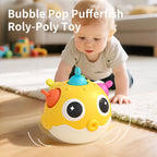 Baby Pufferfish Rattle Tumbler Toy | Teether & Bells 0–12M Baby Rattle Toy Richie's