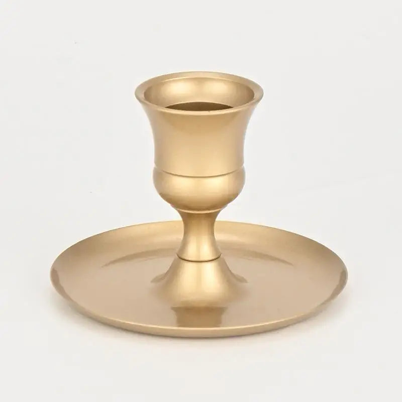 Metal Vintage Candlestick Holder | Farmhouse Home Decor Candle Holder Richie's Gold