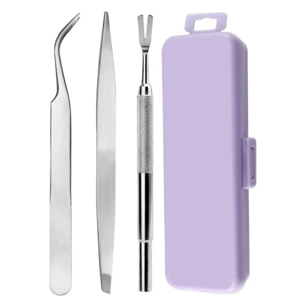 Stainless Steel Lice & Tick Remover Tweezers Set – Dogs & Cats Pet Grooming Tools Richie's 3pcs Set-C