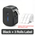 Marklife L1 Bluetooth Thermal Label Printer – Inkless Portable Thermal Label Printer Richie's Black And 3 Rolls