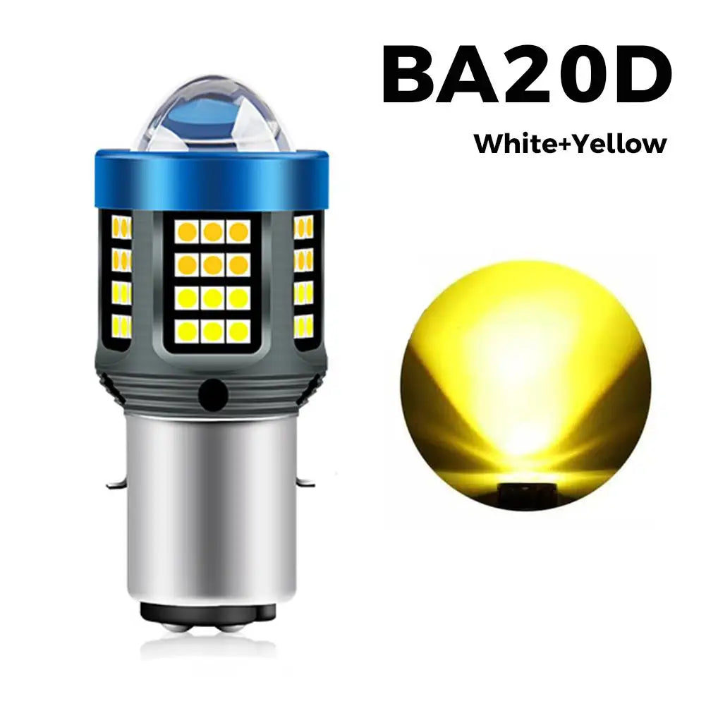 H4 BA20D P15D LED Motorcycle Headlight – Dual Color Hi/Lo Beam Motorcycle LED Headlight Richie's E
