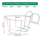Adjustable Iron Hanging Plant Rack – Balcony Railing Pot Holder Hanging Plant Rack Richie's XL 30cm White