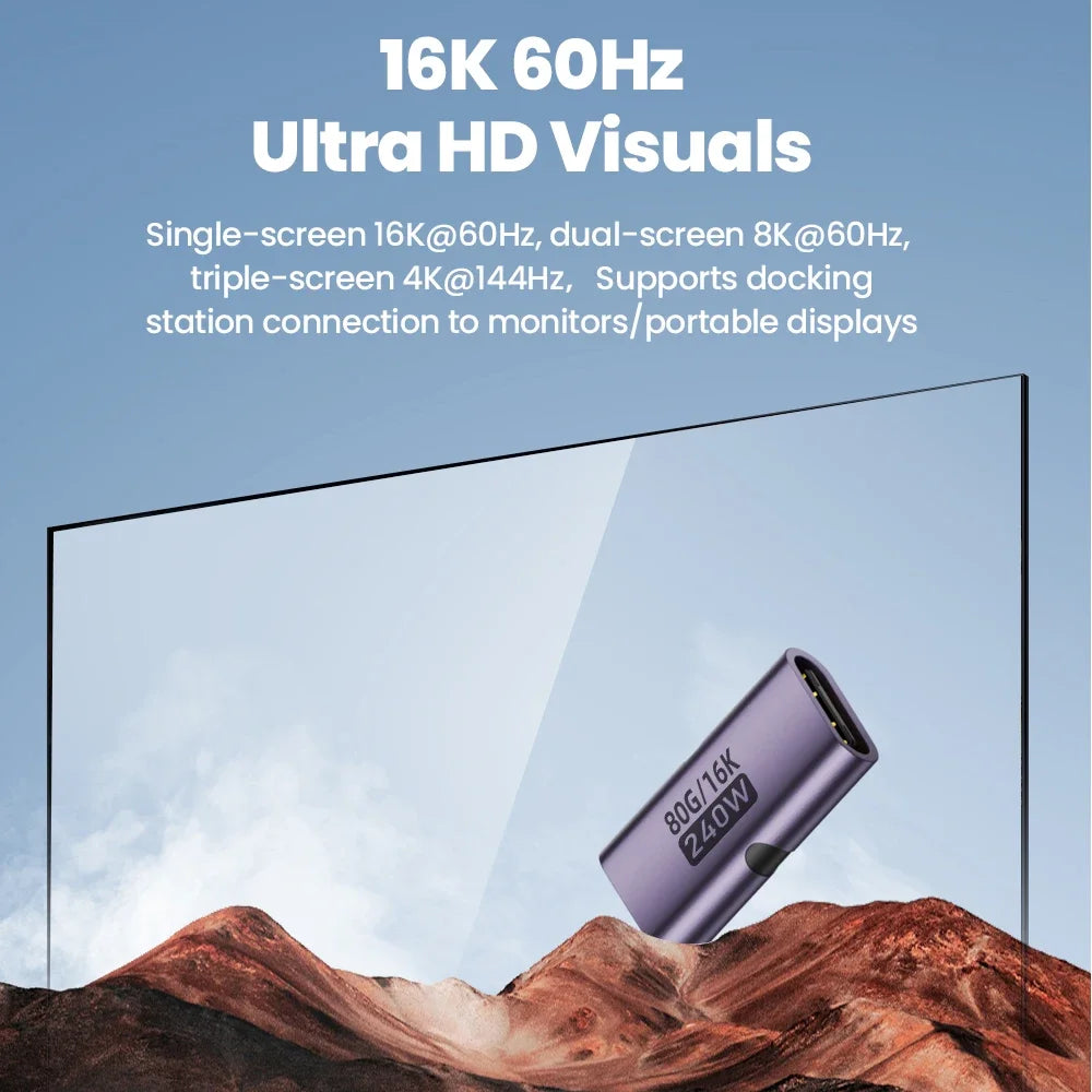 FUCHU USB-C to USB-C Adapter – PD 240W, 80Gbps, 16K@60Hz USB-C Adapter Richie's