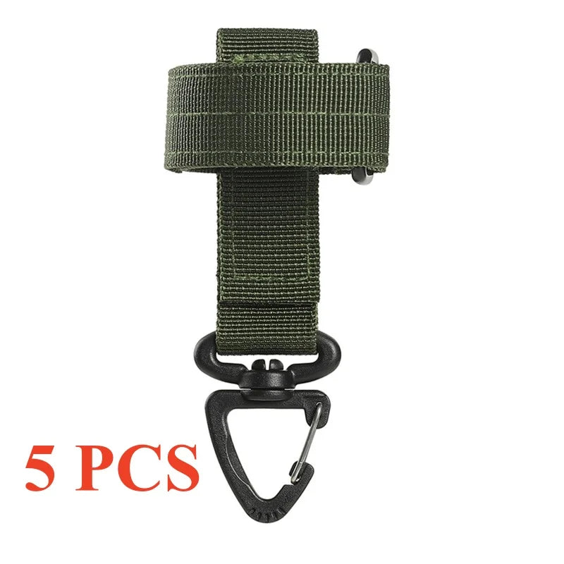 Tactical Glove Hanging Buckle Hook – Outdoor Camping Clip Tactical Gear Clip Richie's 5Pcs green One Size