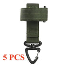 Tactical Glove Hanging Buckle Hook – Outdoor Camping Clip Tactical Gear Clip Richie's 5Pcs green One Size