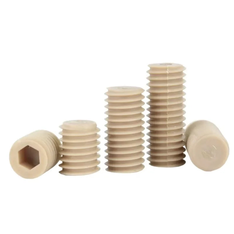 PEEK Plastic Hex Socket Set Screws M3–M10 | High-Temp Insulated Plastic Set Screws Richie's