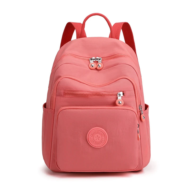 Women's Waterproof Nylon Backpack – Casual Travel School Bag Women's Backpack Richie's Orange
