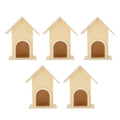 5-Pack Wooden Birdhouses – DIY Bird Feeder Patio Décor Wooden Birdhouse Set Richie's 5Pcs