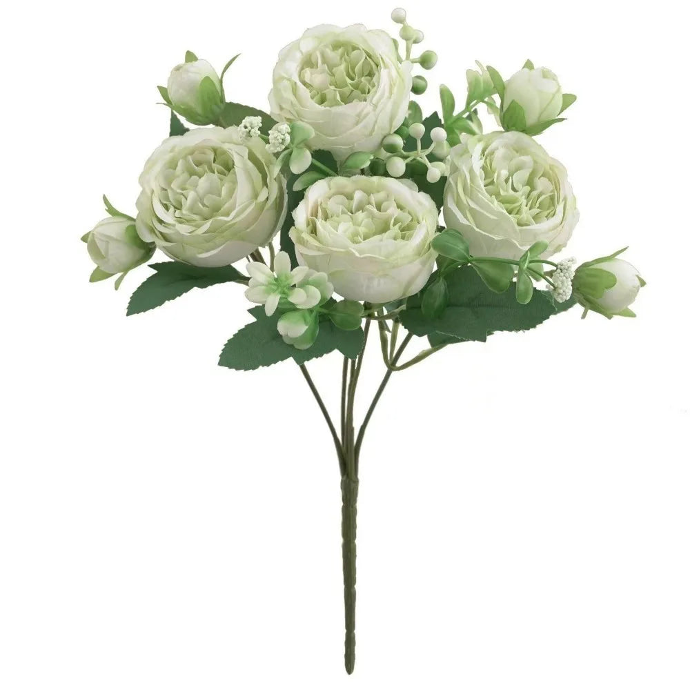 Faux Silk Artificial Roses Long Stem Fake Flowers – Home & Wedding Artificial Silk Flowers Richie's Green
